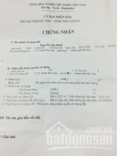 Bán gần 3 công đất mặt tiền đường Ký Con, phường 2, Mỹ Tho