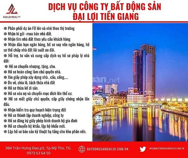 Dịch vụ ký gửi- hồ Sơ nhà đất Mỹ Tho-Tiền Giang