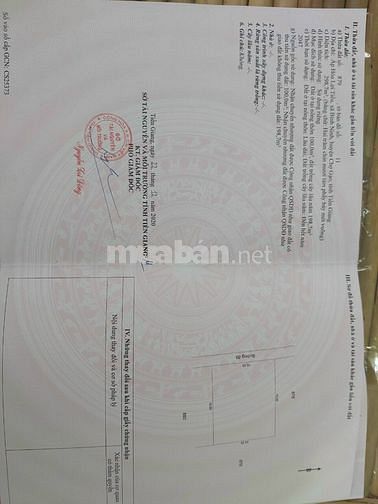 Bán đất 300m2 gần cụm công nghiệp bình ninh chợ gạo. Hẻm 3m