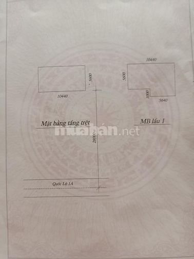 Nhà lầu mặt tiền KINH DOANH QL1A ngay chợ Long Định, Tiền Giang.